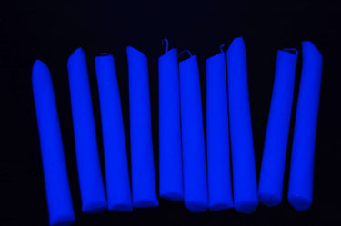 Blue UV Blacklight Reactive Drip Candles